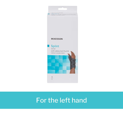 McKesson Left Wrist Splint with Abducted Thumb, Black
