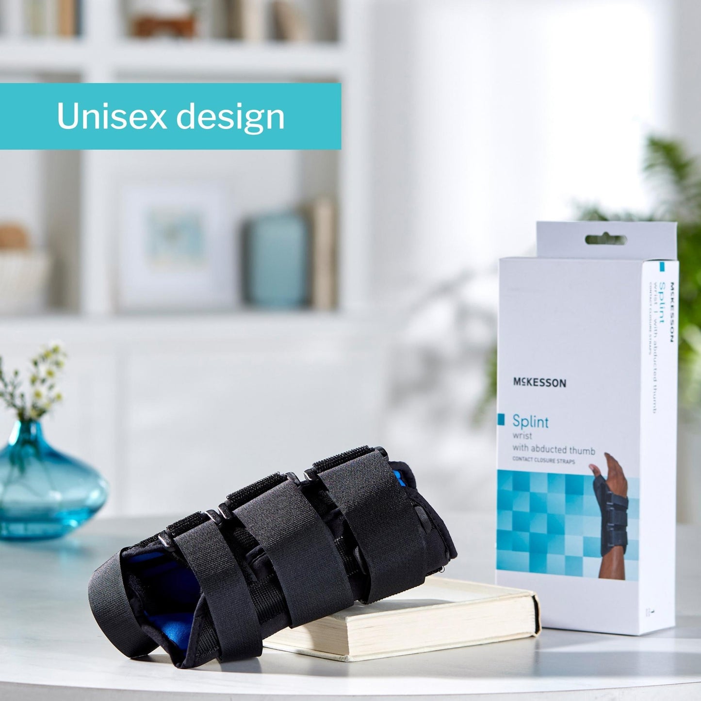 McKesson Left Wrist Splint with Abducted Thumb, Black