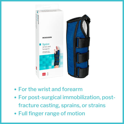 McKesson Right Wrist / Forearm Splint, One Size Fits Most