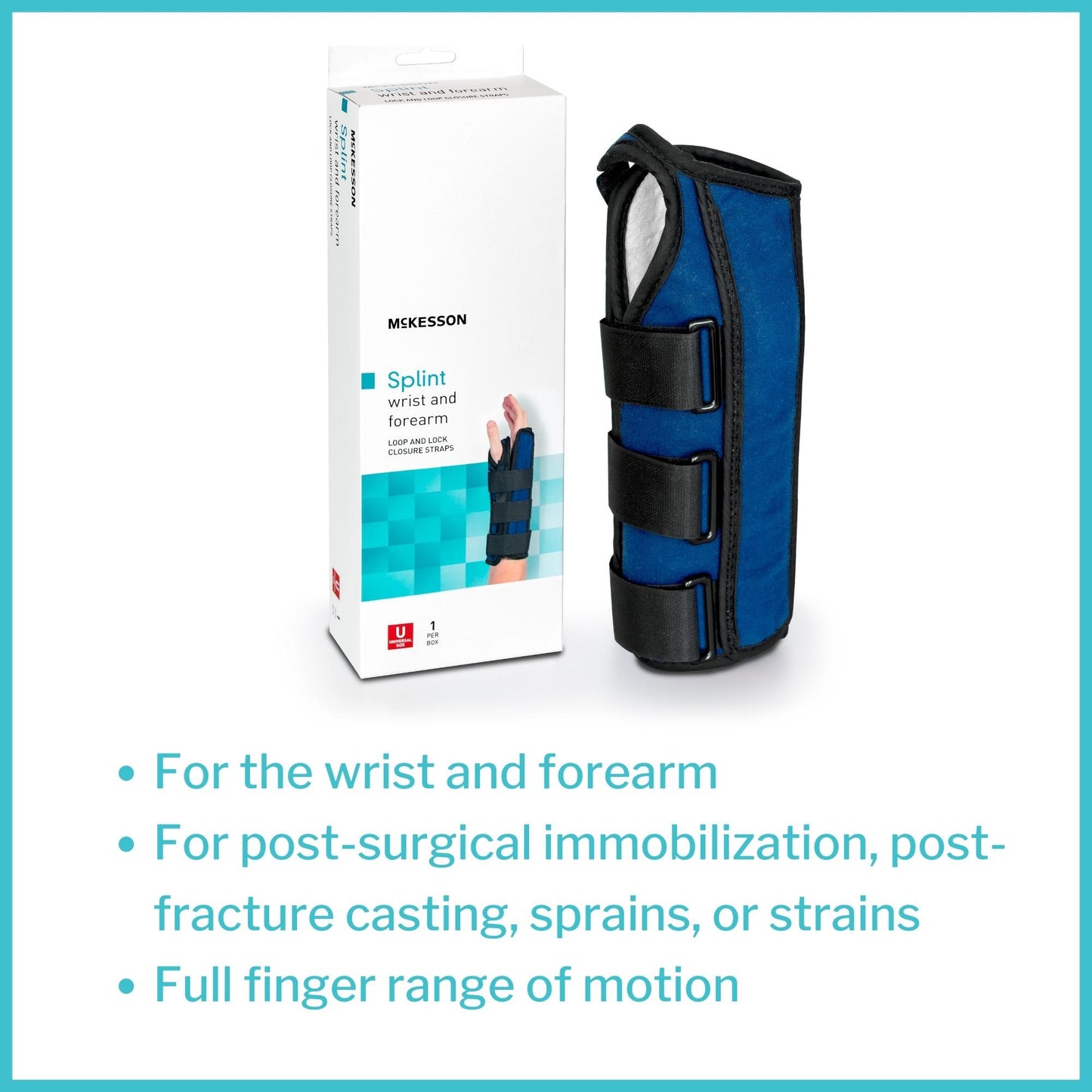 McKesson Left Wrist / Forearm Splint, One Size Fits Most