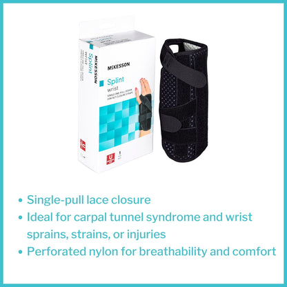 McKesson Right Wrist Splint with Single One-Pull Design, One Size Fits Most