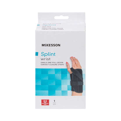 McKesson Right Wrist Splint with Single One-Pull Design, One Size Fits Most