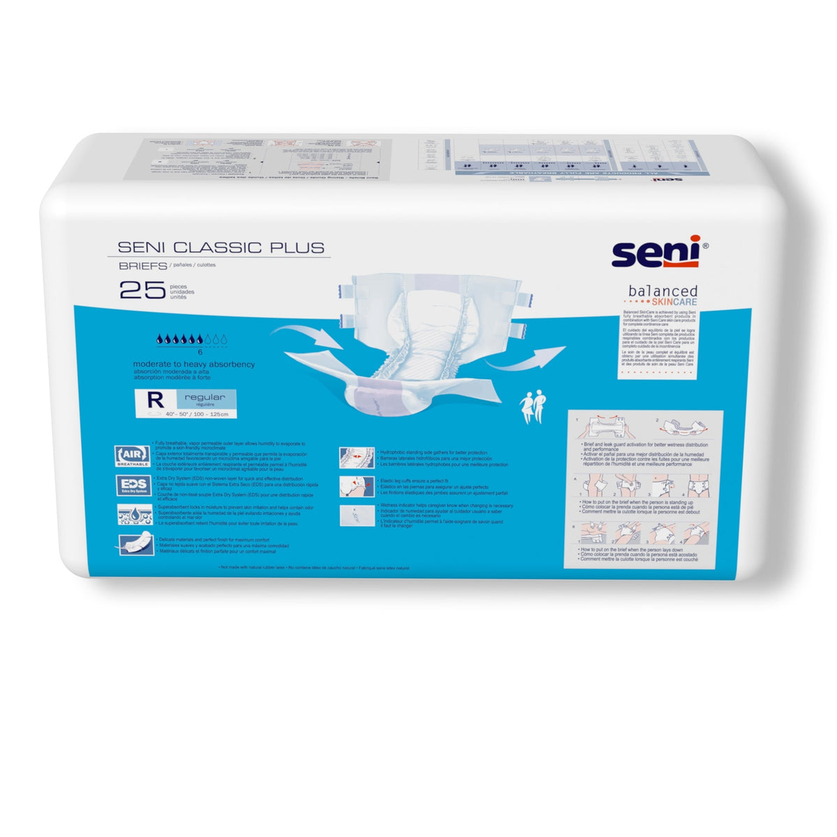 SENI Classic Plus Briefs Regular 25 Count