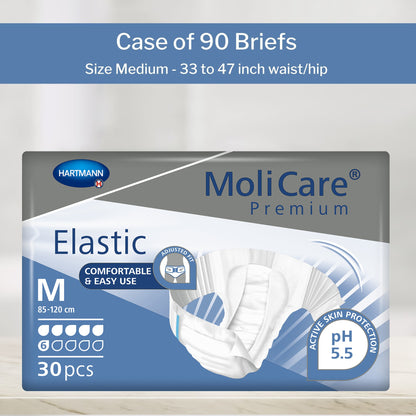 MoliCare® Premium Elastic 6 Drop Absorbency Incontinence Briefs