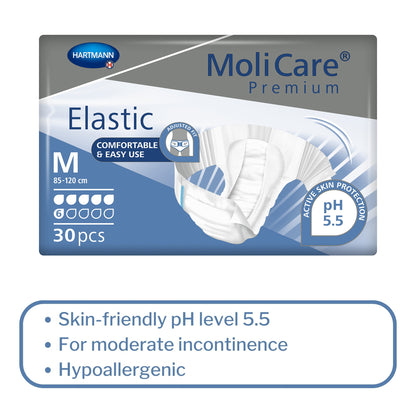 MoliCare® Premium Elastic 6 Drop Absorbency Incontinence Briefs