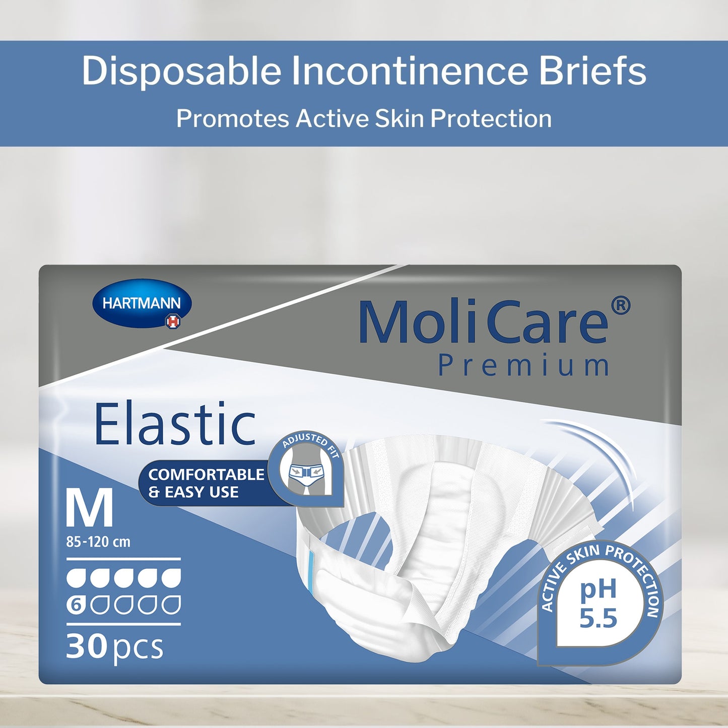 MoliCare® Premium Elastic 6 Drop Absorbency Incontinence Briefs