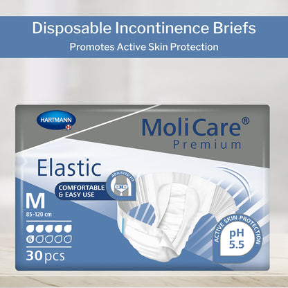 MoliCare® Premium Elastic 6 Drop Absorbency Incontinence Briefs