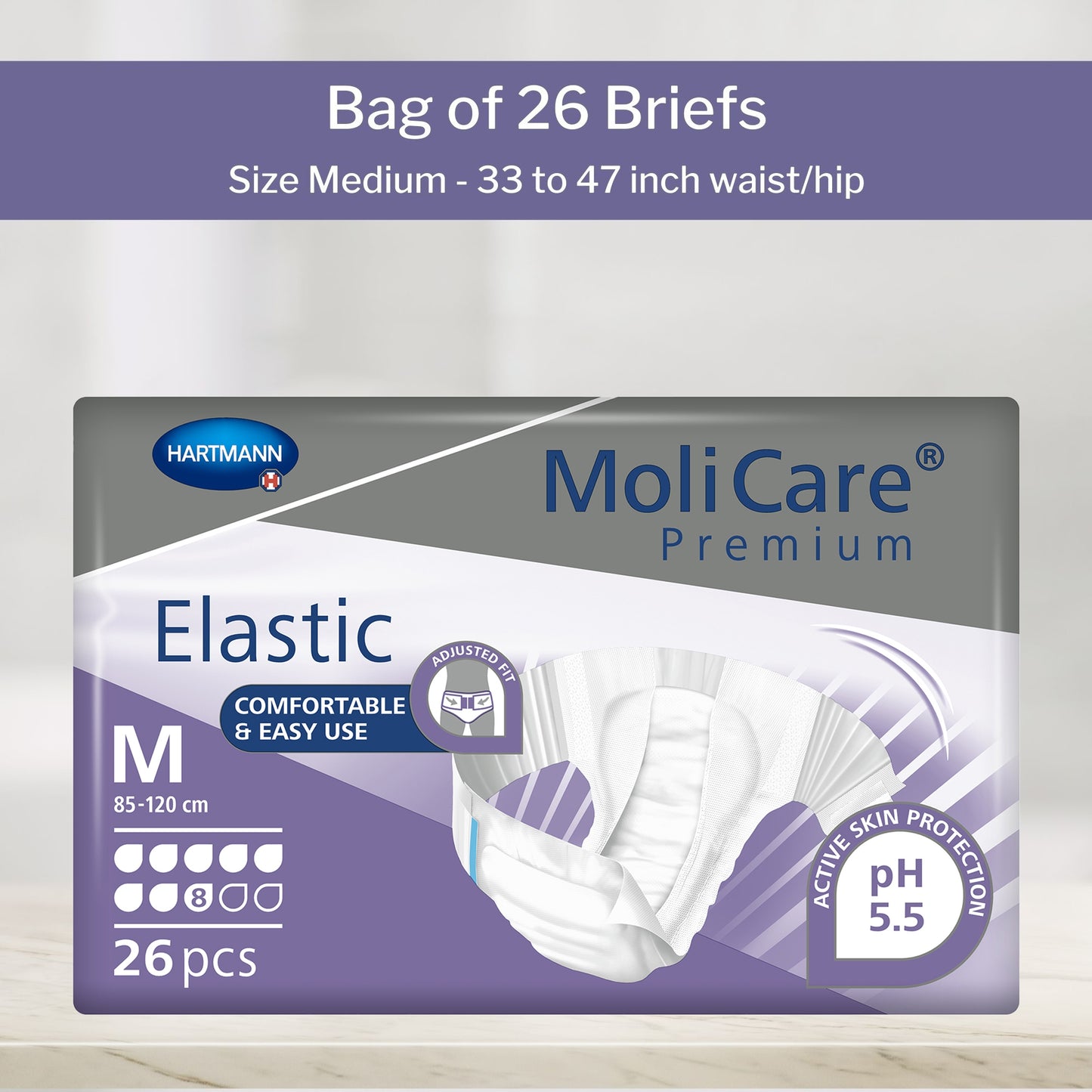 MoliCare® Premium Elastic 8 Drop Absorbency Incontinence Briefs