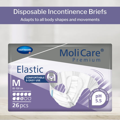 MoliCare® Premium Elastic 8 Drop Absorbency Incontinence Briefs