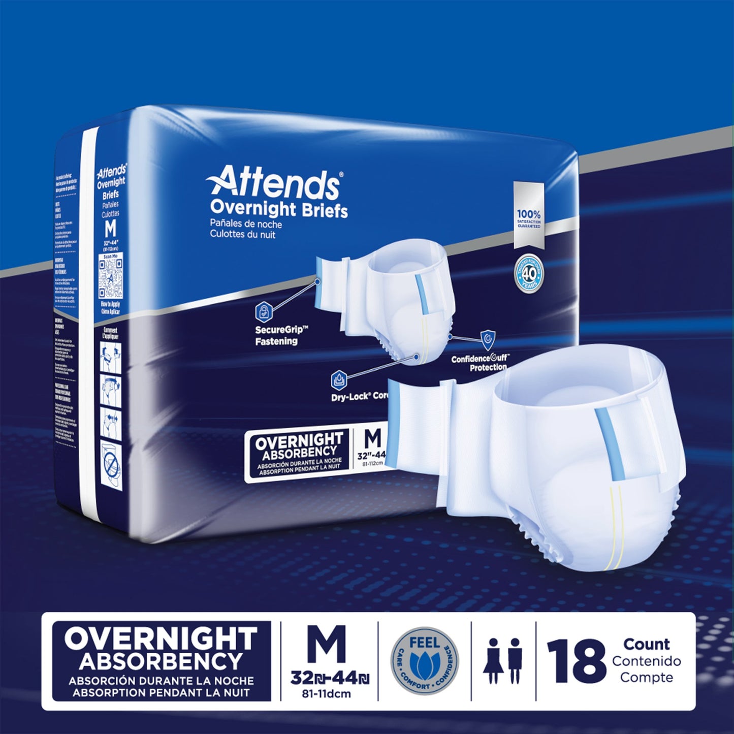 Attends® Briefs with Overnight Protection