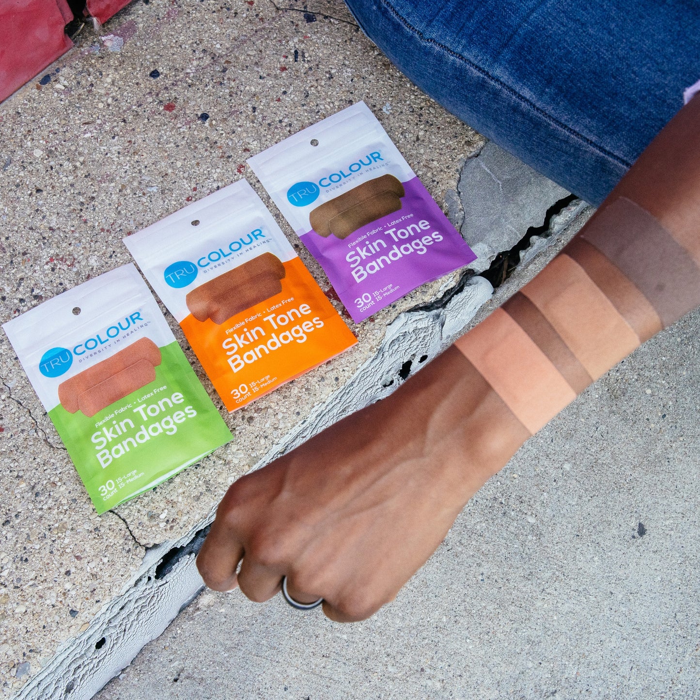 Tru-Colour Skin Tone Adhesive Bandages for Fair Skin Tone Shades
