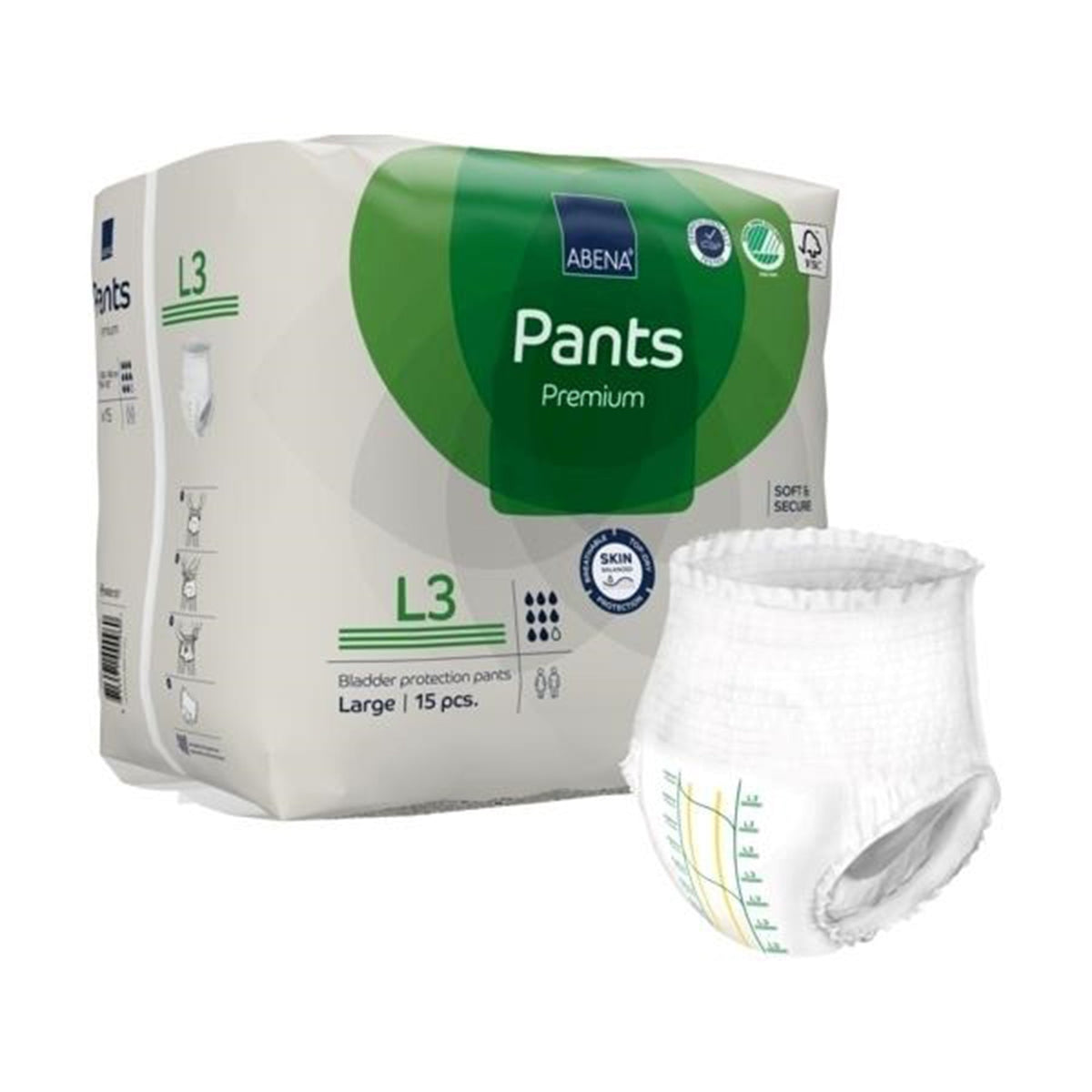 Adult Protective Underwear Premium L3 Large Absorbency Level 3 39" - 55"
