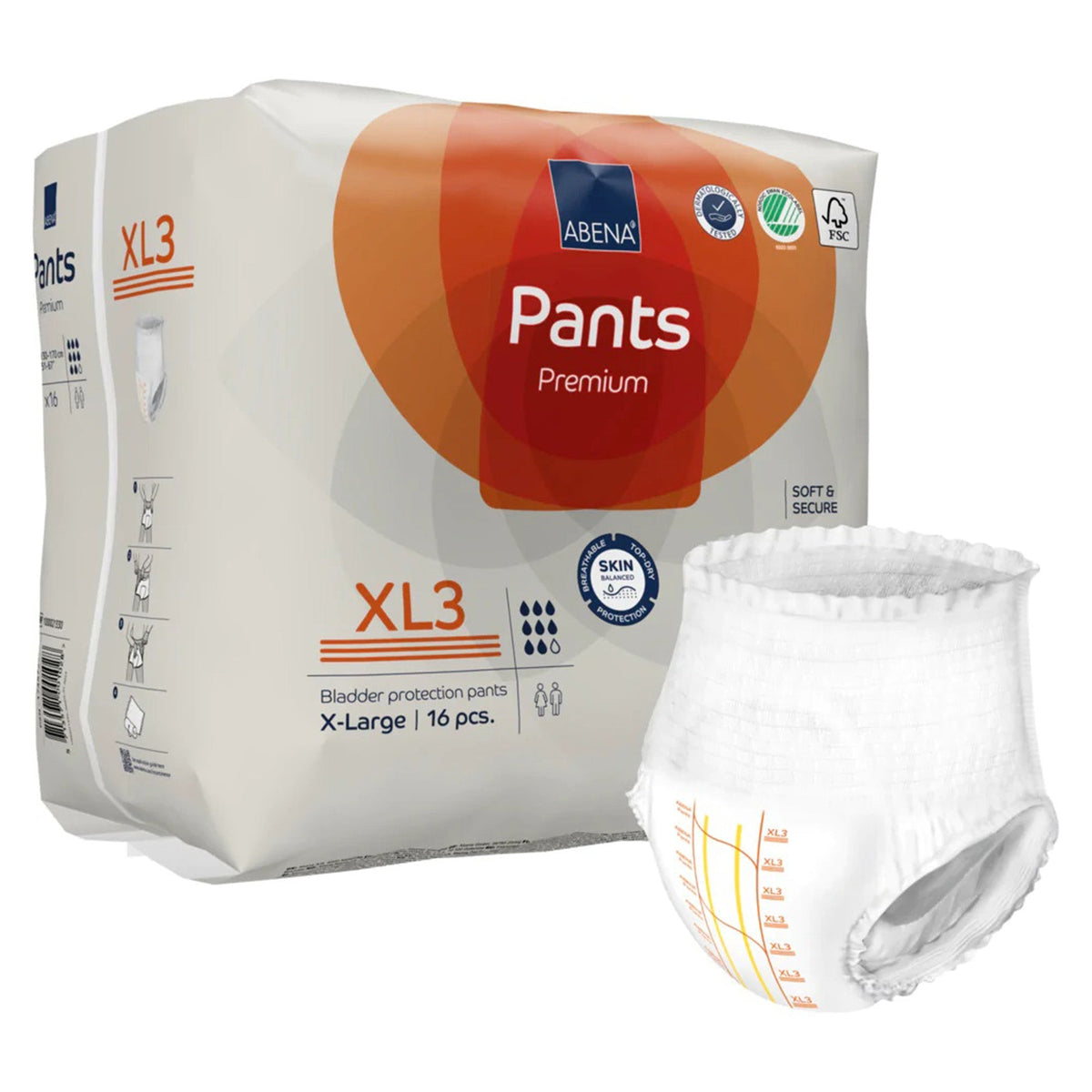Adult Protective Underwear Premium XL3 X-Large Absorbency Level 3 51" - 67"