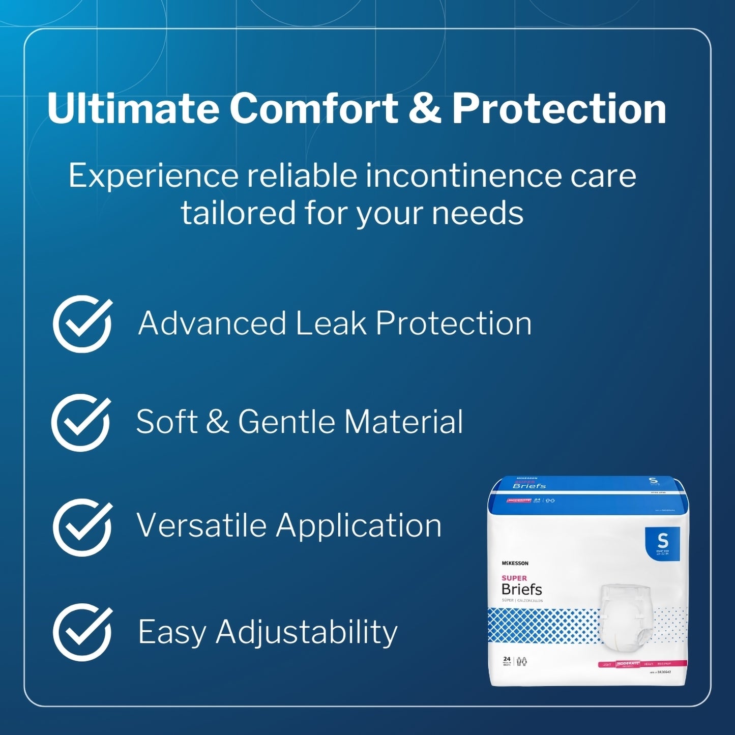 McKesson Super Moderate Absorbency Incontinence Briefs