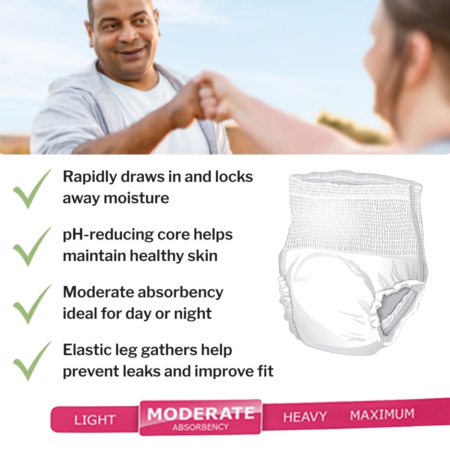 McKesson Super Moderate Absorbency Incontinence Underwear