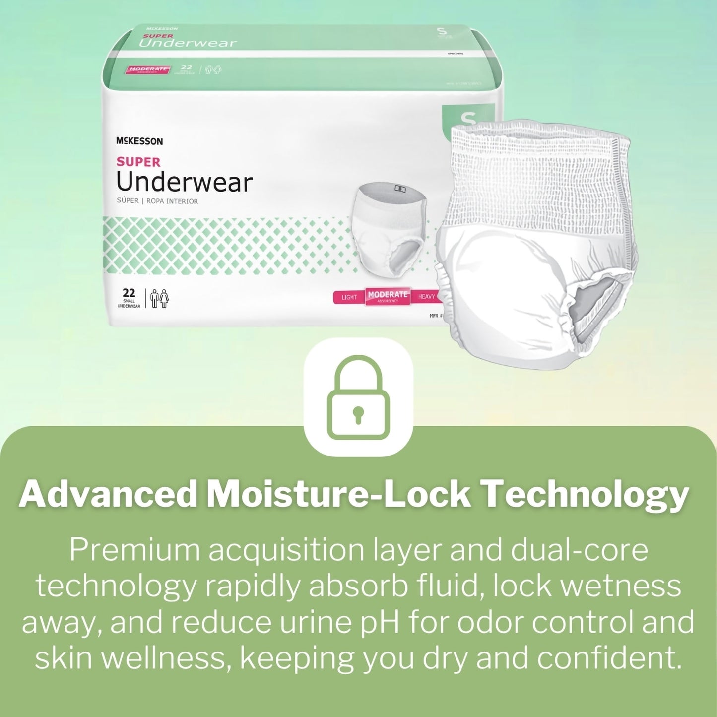 McKesson Super Moderate Absorbency Incontinence Underwear