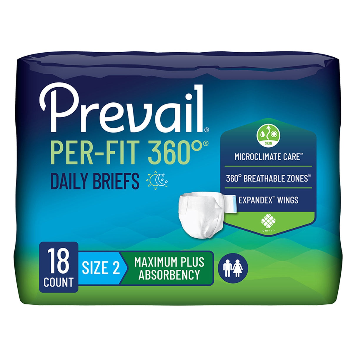 Prevail Per-Fit 360 Incontinence Briefs Maximum Plus Absorbency