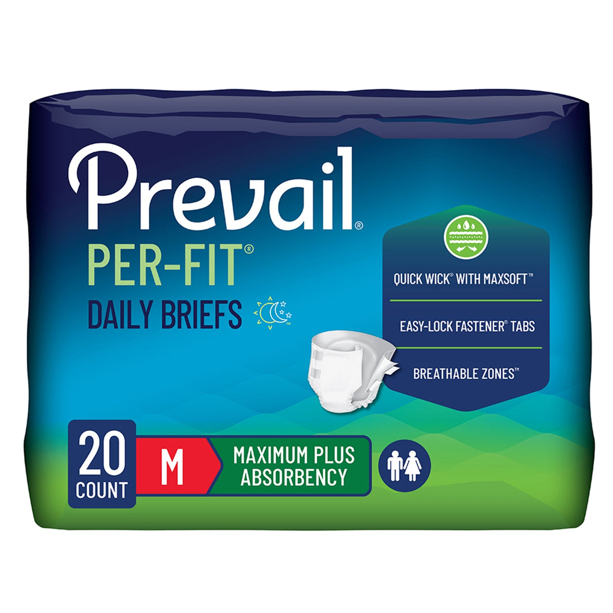 Prevail PerFit Briefs Size Medium - 32" - 44"
