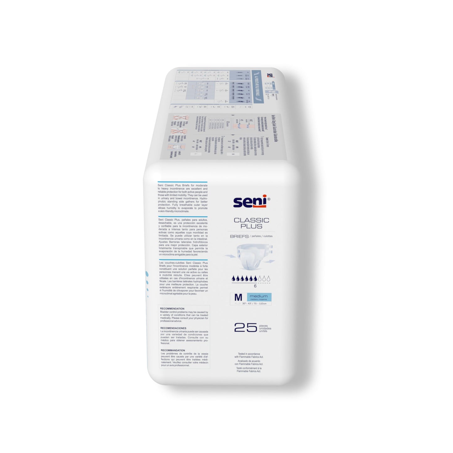 Seni® Classic Plus Moderate to Heavy Absorbency Incontinence Brief