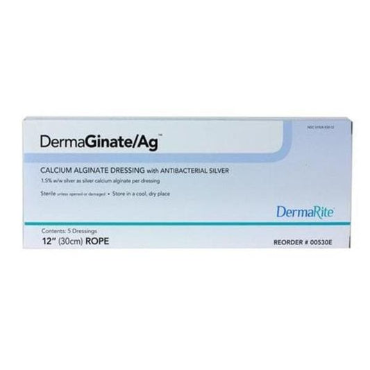 DermaGinate Ag Alginate Dressing with Silver 12" Rope