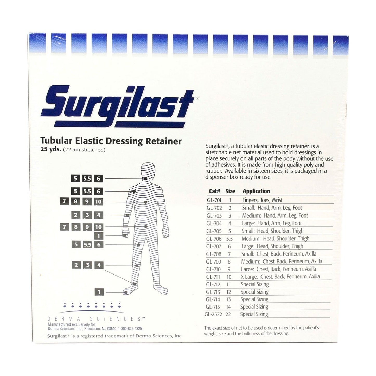 Surgilast® Elastic Net Retainer Dressing, Size 6