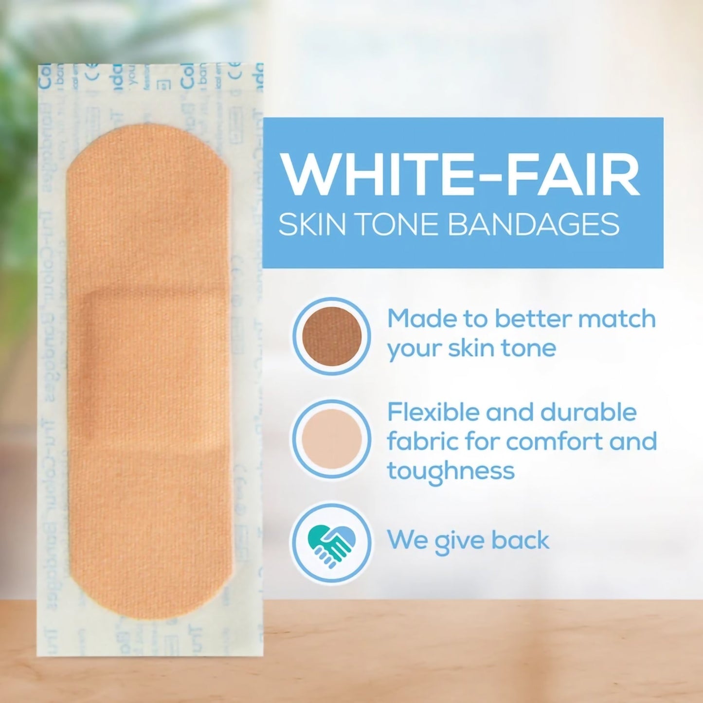 Tru-Colour® Beige / Olive / Brown / Dark Brown Skin Tone Bandages