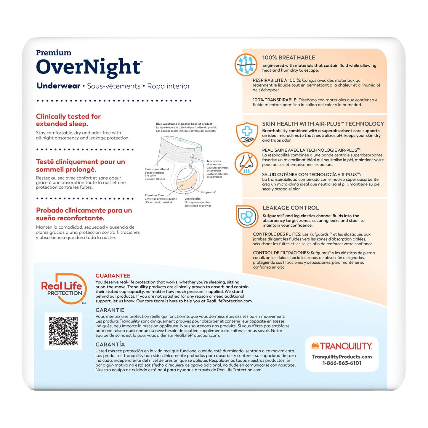 Tranquility® Premium OverNight Disposable Absorbent Underwear