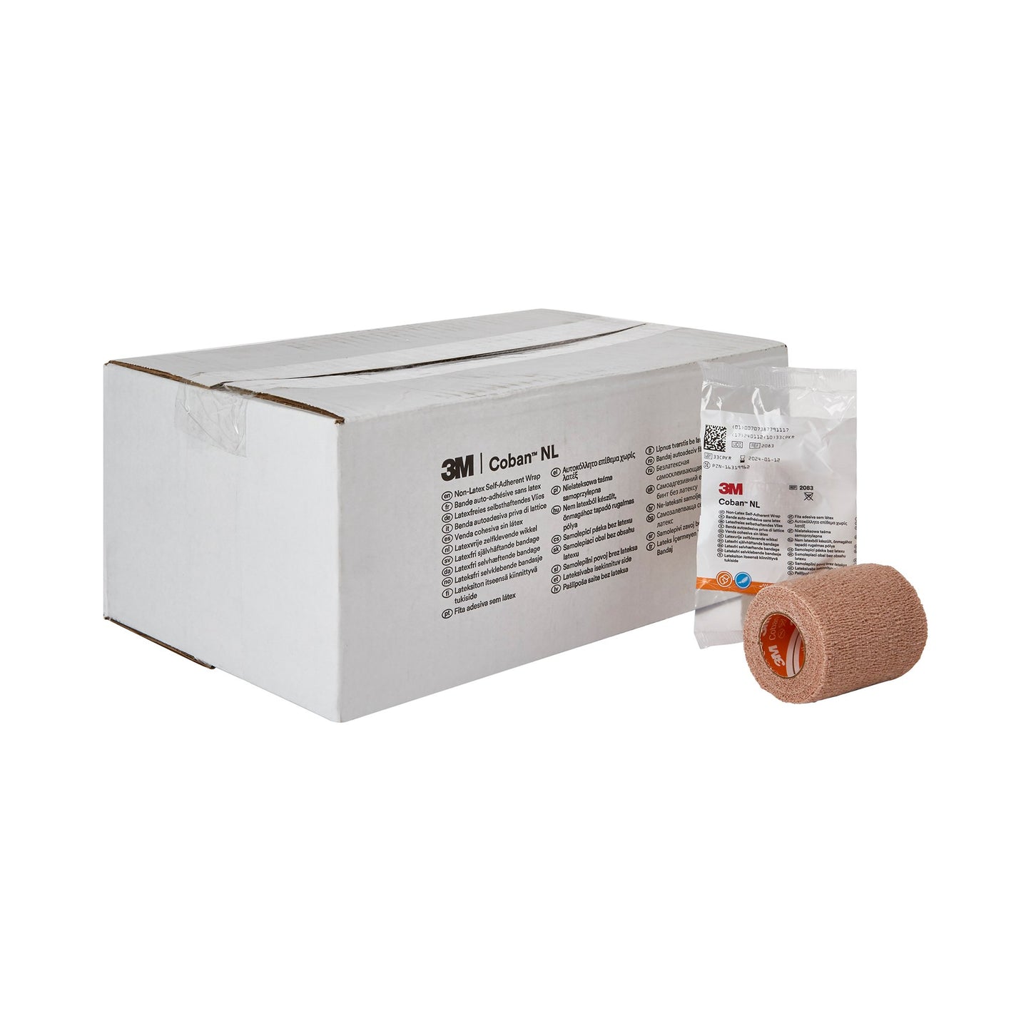 3M™ Coban™ LF Self-adherent Closure Cohesive Bandage, Tan