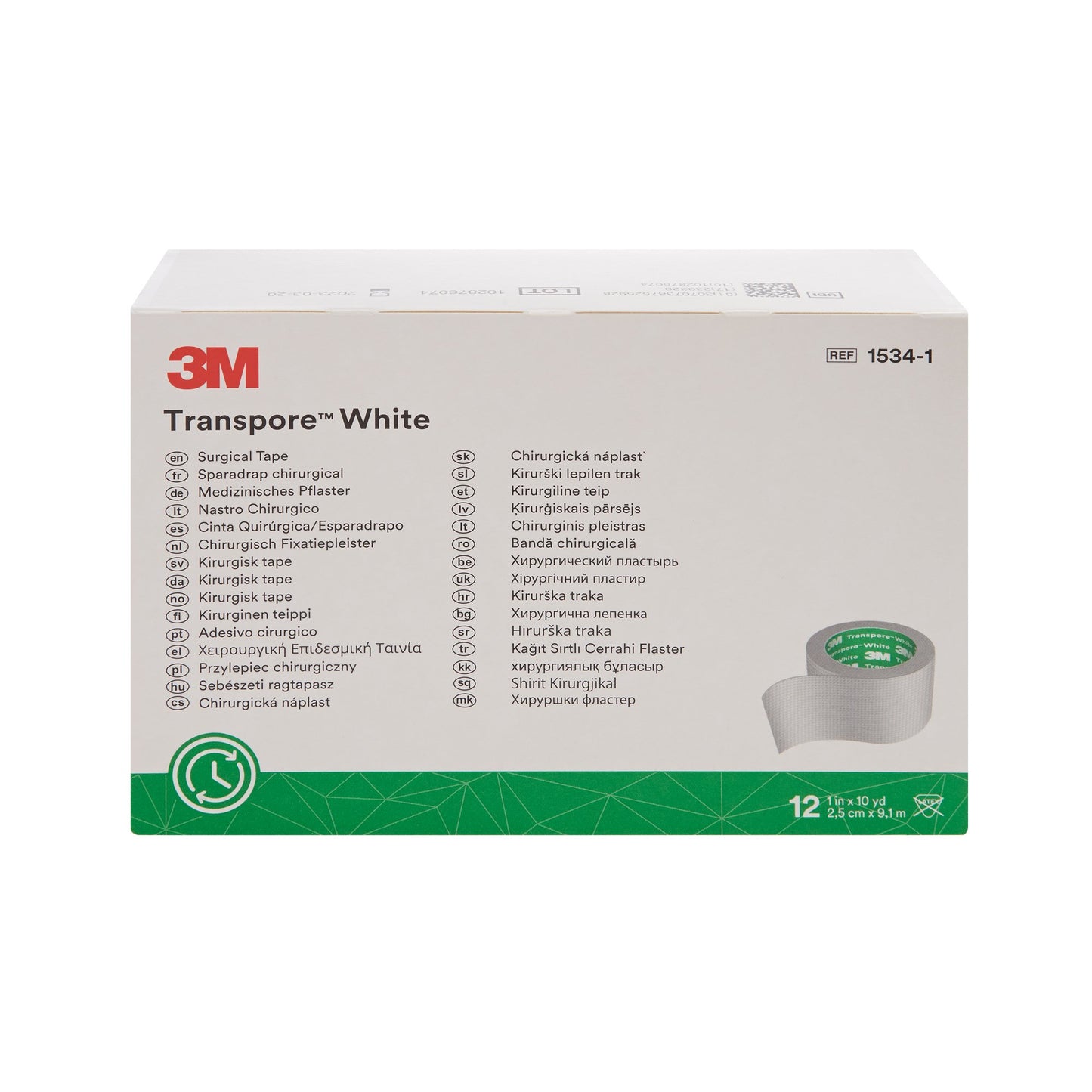 3M™ Transpore™ Plastic Medical Tape, 7 to 11 Yard Length