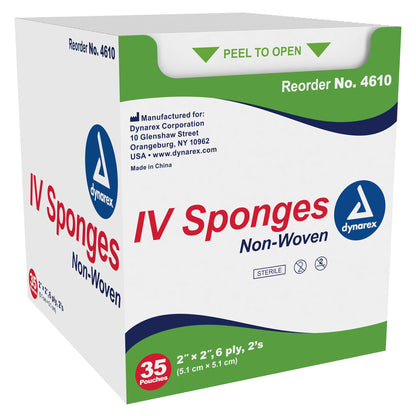 Dynarex® I.V. Sponge, 2 x 2 Inch