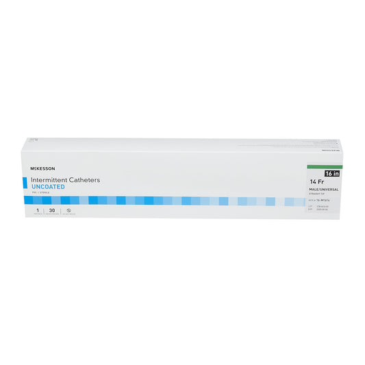 McKesson Straight Tip PVC Intermittent Urethral Catheter, 14 Fr.