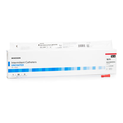 McKesson Uncoated PVC Urethral Catheter, Coudé Tip