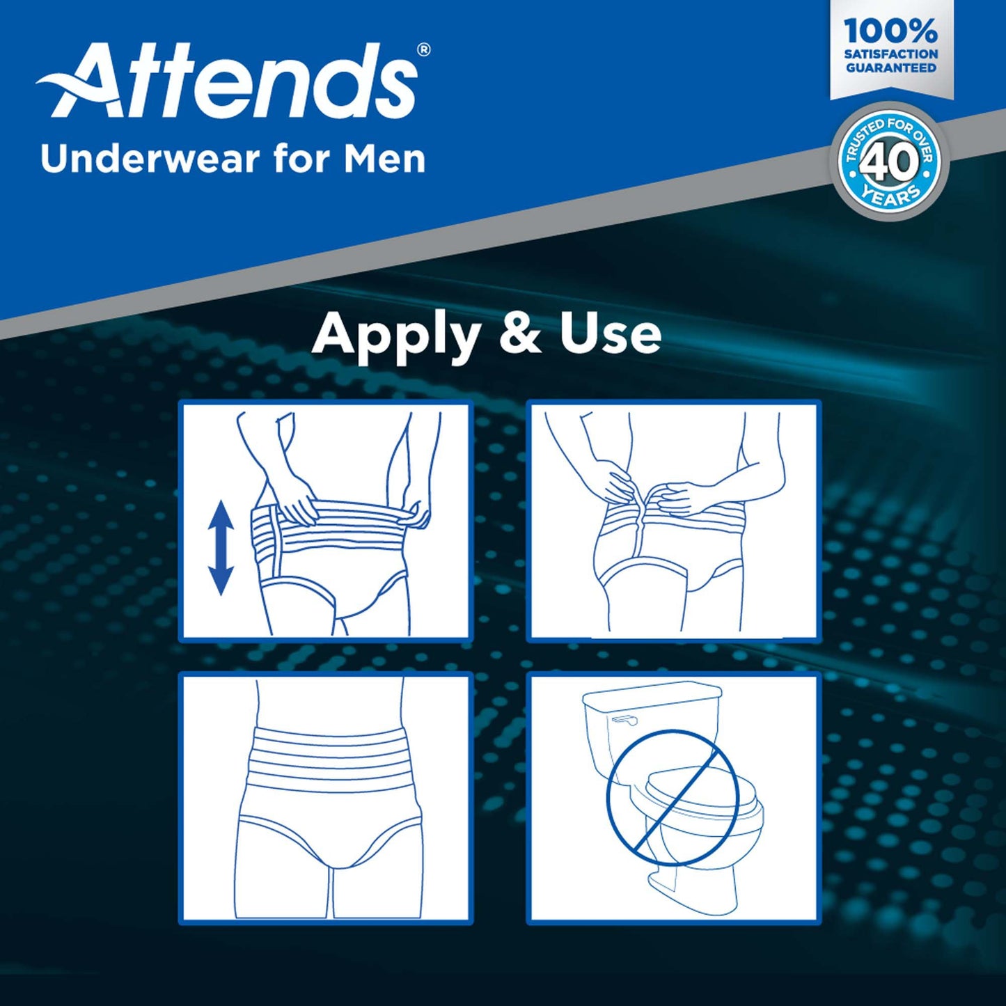 Attends® Discreet Men's Underwear, Level 5