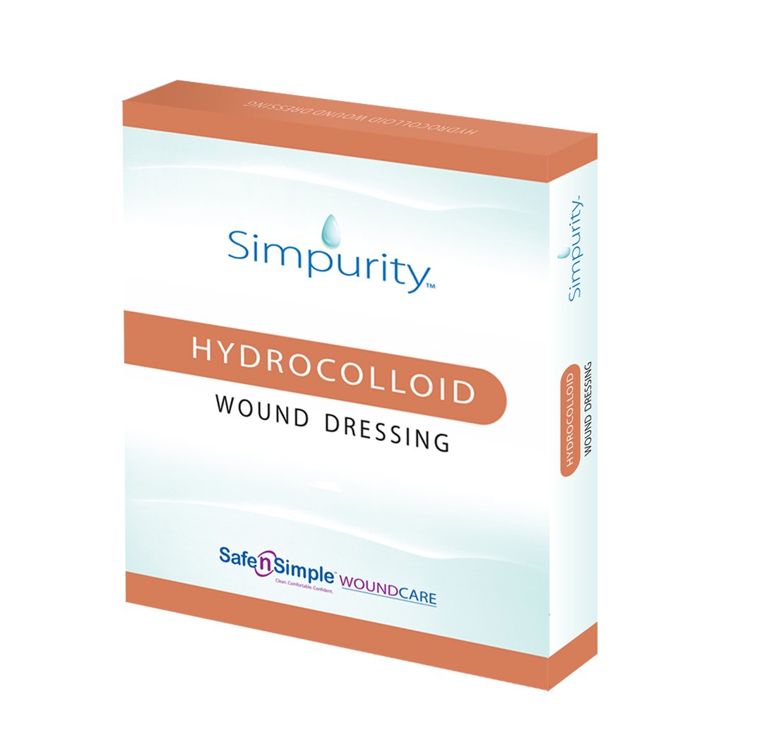 Simpurity™ Hydrocolloid Dressing, 4 x 4 Inch
