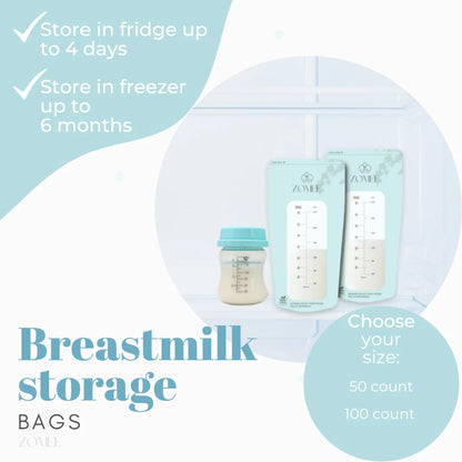 Zomee Breast Milk Storage Bag, 8 oz