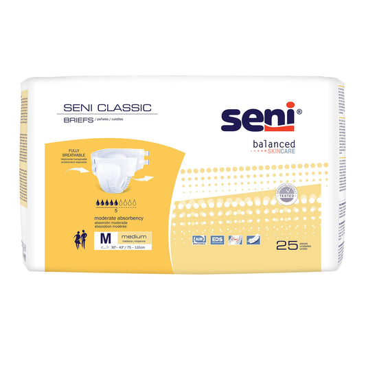 Seni® Classic Incontinence Briefs for Men and Women, Moderate Absorbency