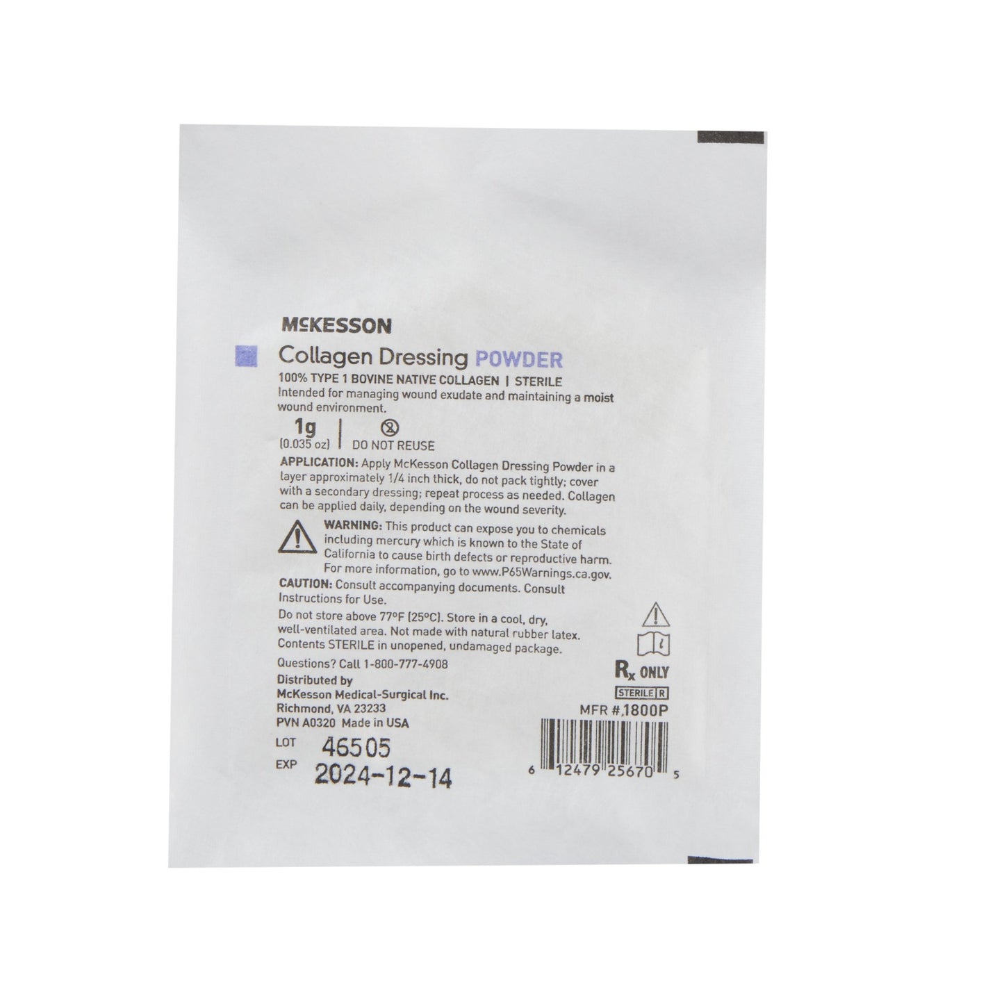 McKesson Collagen Dressing, 1 Gram