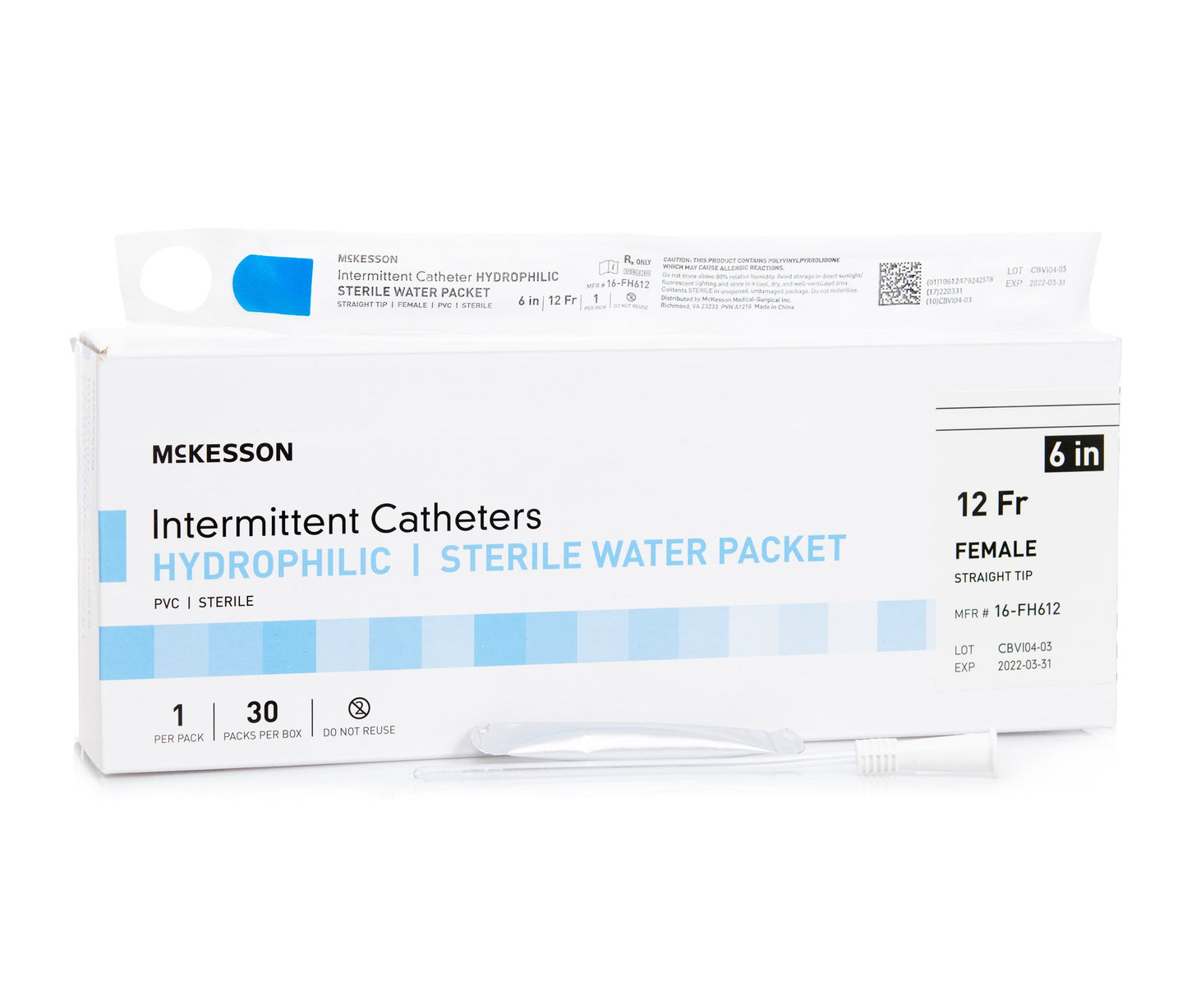 McKesson Female Urethral Catheter, 14 Fr