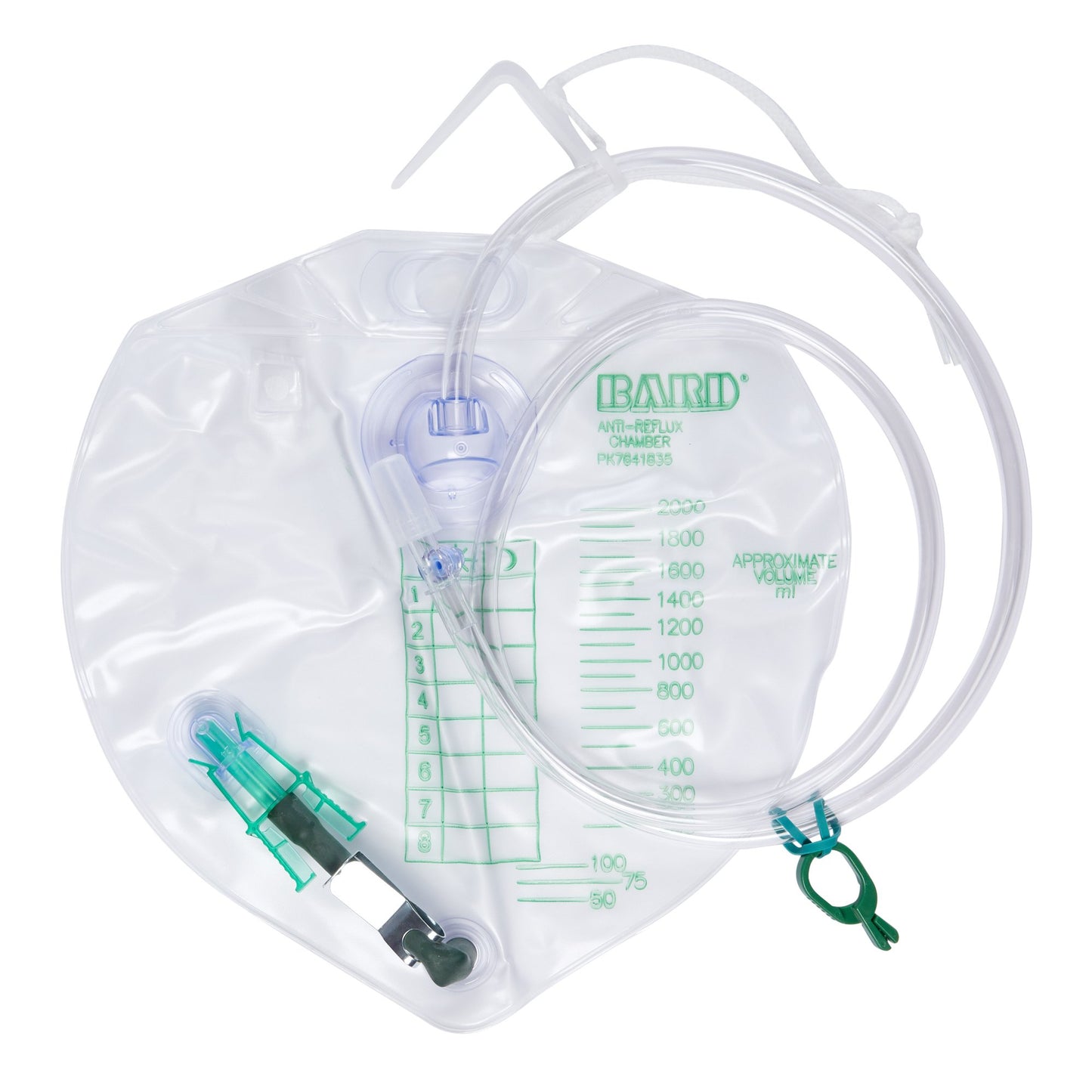 Bard® Urinary Drain Bag with Anti-Reflux, 1 Hook