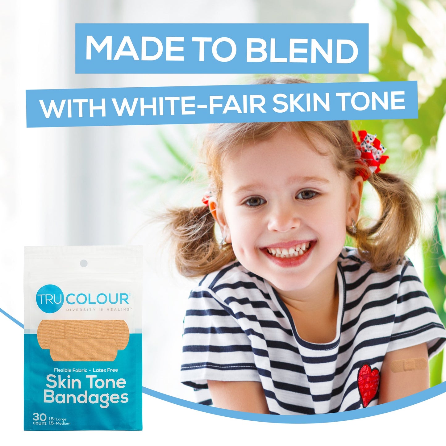Tru-Colour Skin Tone Adhesive Bandages for Fair Skin Tone Shades