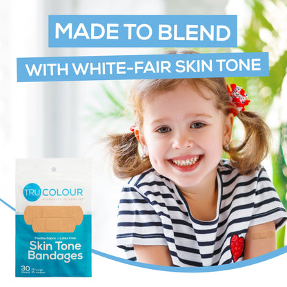 Tru-Colour Skin Tone Adhesive Bandages for Fair Skin Tone Shades