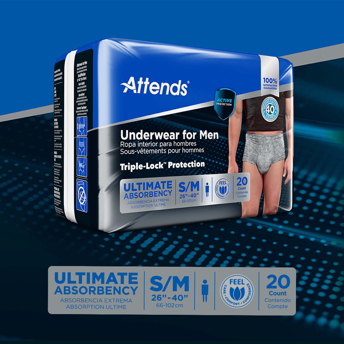 Attends® Discreet Men's Underwear, Level 5