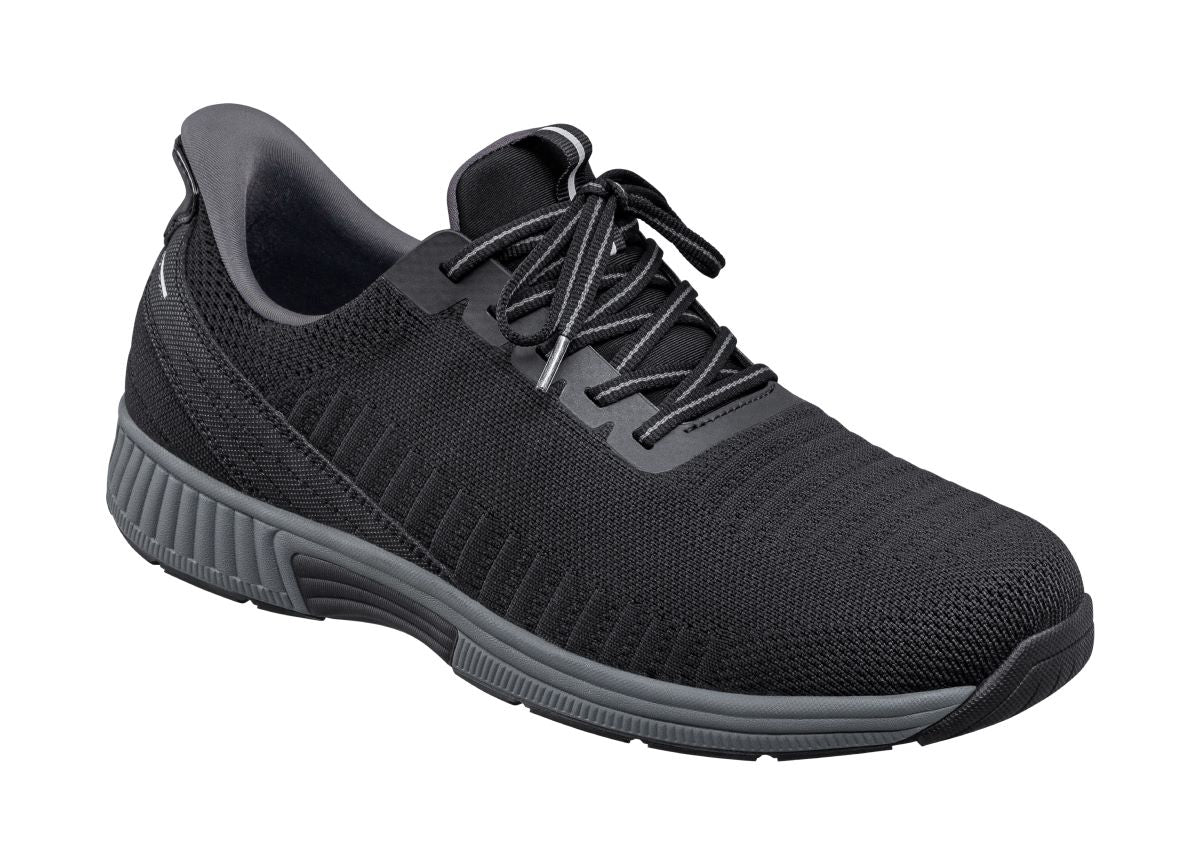 Yari Men's Hands-Free Athletic Shoes, Black/Gray, angle view