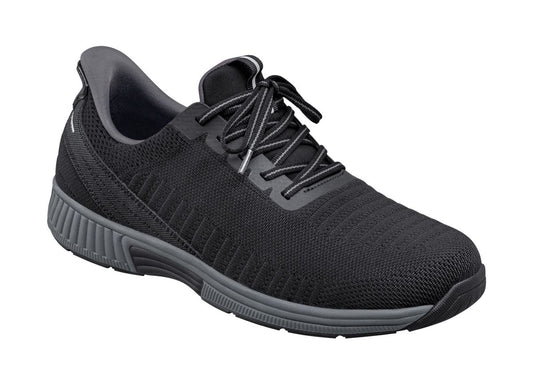 Yari Men's Hands-Free Athletic Shoes, Black/Gray, angle view