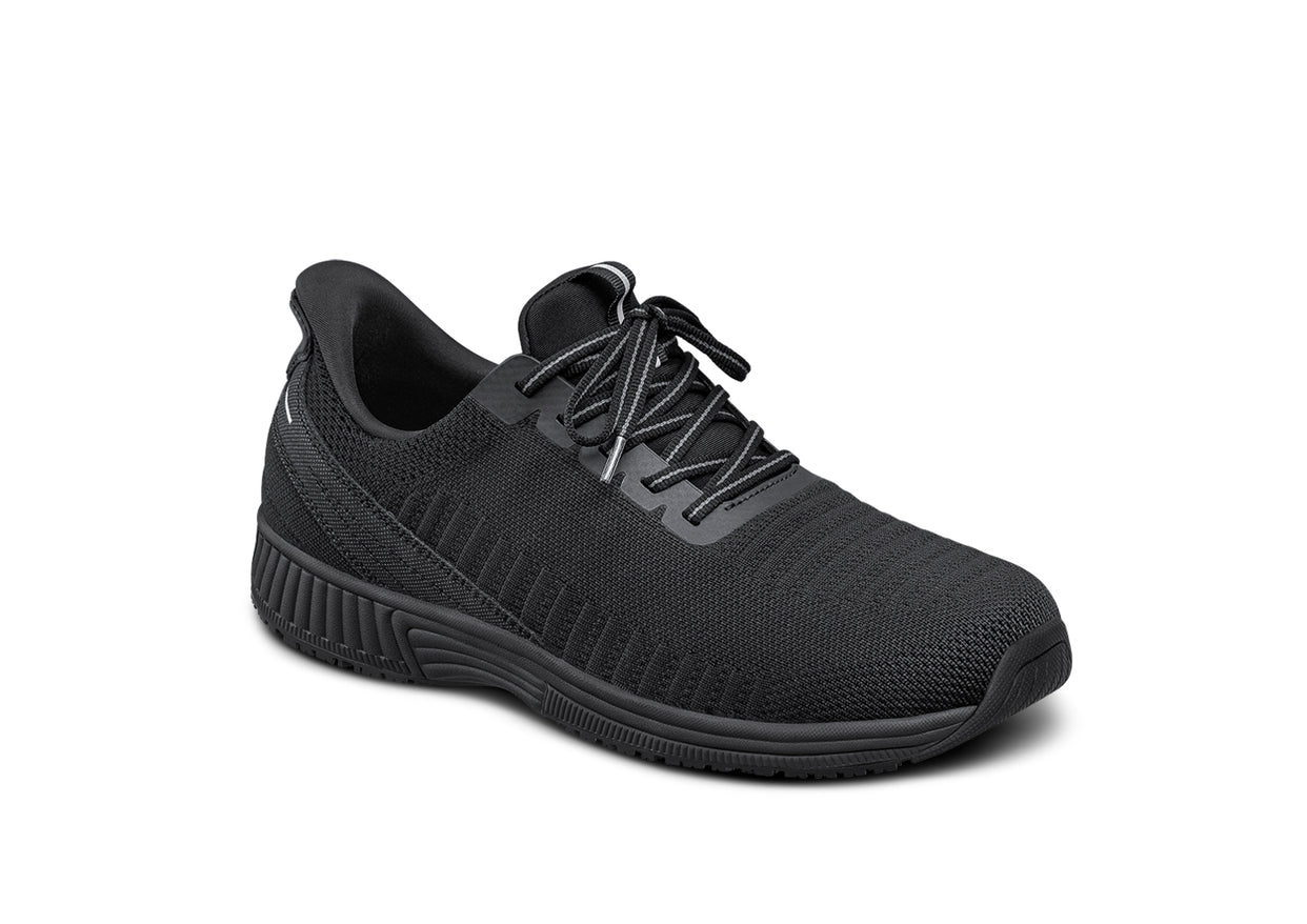 Yari Men's Hands-Free Athletic Shoes, Black/Black, angle view