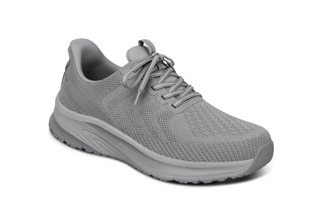 Tilos Men's Hands-Free Athletic Shoes, Gray/Gray, angle view