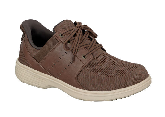 Siron Men's Hands-Free Step-In Shoes, Brown, angle view