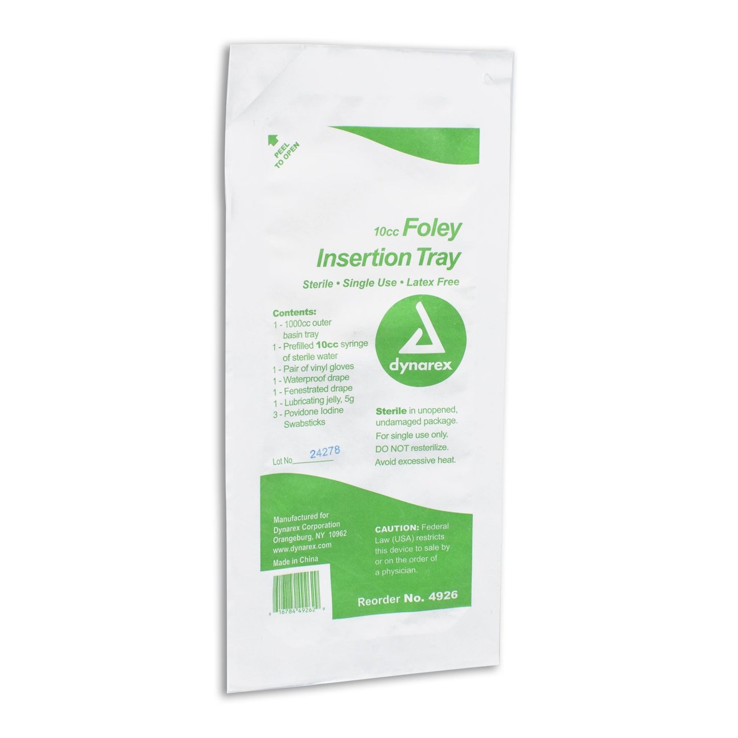 Dynarex® Catheter Insertion Tray, 30 cc