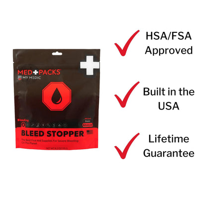 Med Packs™ First Aid Kit to Stop Bleeding – Emergency Supplies in Portable Pouch