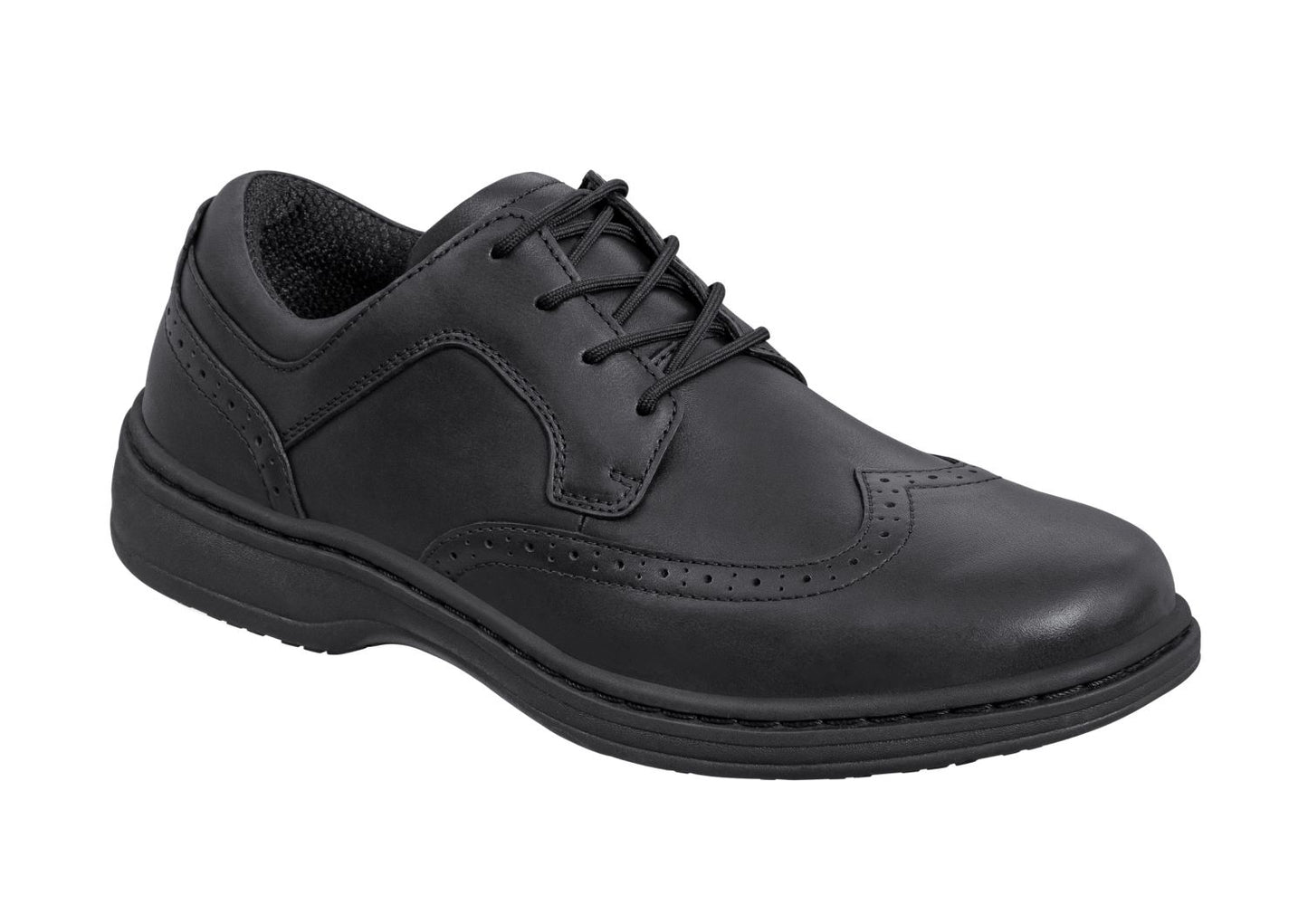 Moreno Men's Dress Shoes, Black, angle view